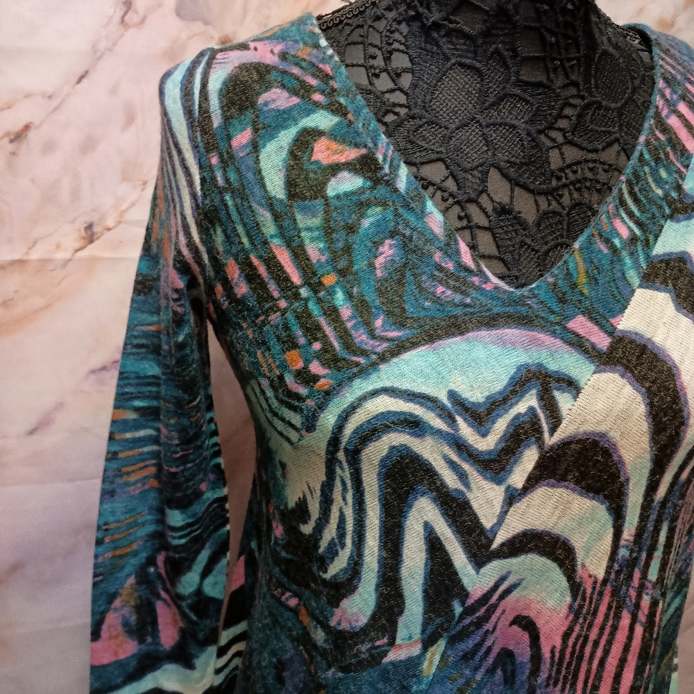 Young Threads Multicolor Abstract Tunic Top - Picture 2 of 5